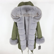 Load image into Gallery viewer, OFTBUY 2019 fashion winter jacket women real fur coat natural real fox fur collar loose long parkas big fur outerwear Detachable