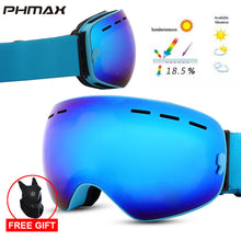 Load image into Gallery viewer, PHMAX 2019 Ski Goggles With Ski Mask Men Women Snowboard Goggles Glasses Skiing UV400 Protection  Anti-fog Snow Skiing Glasses