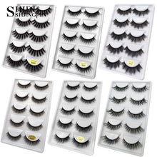 Load image into Gallery viewer, SHIDISHANGPIN 5 pairs mink eyelashes natural 3d mink lashes mink false lashes false eyelashes full strip lashes cilios faux cils