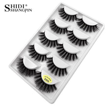Load image into Gallery viewer, SHIDISHANGPIN 5 pairs mink eyelashes natural 3d mink lashes mink false lashes false eyelashes full strip lashes cilios faux cils