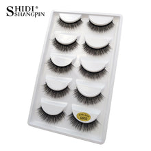 Load image into Gallery viewer, SHIDISHANGPIN 5 pairs mink eyelashes natural 3d mink lashes mink false lashes false eyelashes full strip lashes cilios faux cils