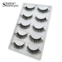 Load image into Gallery viewer, SHIDISHANGPIN 5 pairs mink eyelashes natural 3d mink lashes mink false lashes false eyelashes full strip lashes cilios faux cils