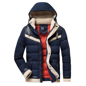 Men 2019 Winter Brand New Casual Warm Thick Fleece Jacket Parkas Men New Luxury Outwear Windproof Waterproof Hat Parkas Coat Men