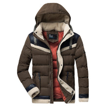 Load image into Gallery viewer, Men 2019 Winter Brand New Casual Warm Thick Fleece Jacket Parkas Men New Luxury Outwear Windproof Waterproof Hat Parkas Coat Men