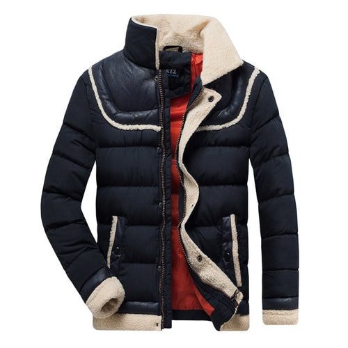 Men 2019 Winter Brand New Casual Warm Thick Fleece Jacket Parkas Men New Luxury Outwear Windproof Waterproof Hat Parkas Coat Men