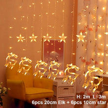 Load image into Gallery viewer, Elk Bell String Light LED Christmas Decor For Home Hanging Garland Christmas Tree Decor Ornament 2019 Navidad Xmas Gift New Year