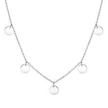 Load image into Gallery viewer, ELESHE 2019 New Luxury Fashion Round Coin Choker Necklace for Women 925 Sterling Silver Chain Necklace Collier Femme