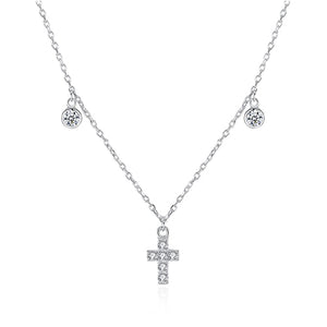 ELESHE 2019 New Luxury Fashion Round Coin Choker Necklace for Women 925 Sterling Silver Chain Necklace Collier Femme