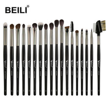 Load image into Gallery viewer, BEILI 40 pieces Luxury black professional makeup brush set Big brushes Powder foundation blending goat hair makeup brushes