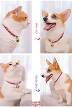 Load image into Gallery viewer, HOOPET Pet Collar Dog Neck Cat Adjustable Bell Necklace For Puppy Fashion Head Pendant Necklet Animal Supplies