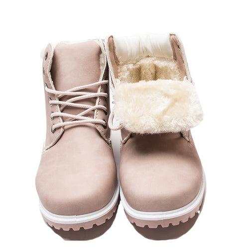 Winter boots women shoes 2019 warm fur plush sneakers women snow boots women lace-up ankle boots winter shoes woman botas mujer