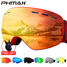 Load image into Gallery viewer, PHMAX 2019 Ski Goggles With Ski Mask Men Women Snowboard Goggles Glasses Skiing UV400 Protection  Anti-fog Snow Skiing Glasses