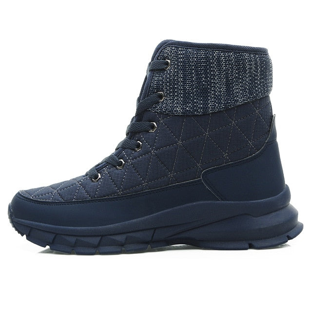 STQ Women Plush Ankle Boots Warm Snow Boots Shoes Ladies Winter Sneakers Boots Comfortable Shoes Women Wedges Black Boots 930