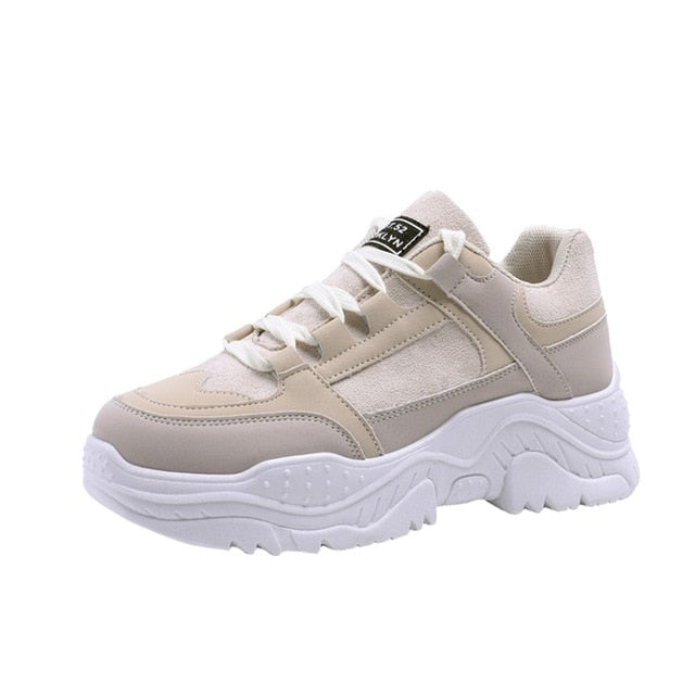 FUJIN Women Casual Sneakers Winter Sneakers Plush Fur Warm Women Shoes Lace Up Female Boots Comrfortable Platform Shoes Women