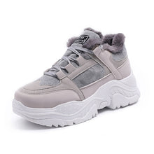 Load image into Gallery viewer, FUJIN Women Casual Sneakers Winter Sneakers Plush Fur Warm Women Shoes Lace Up Female Boots Comrfortable Platform Shoes Women