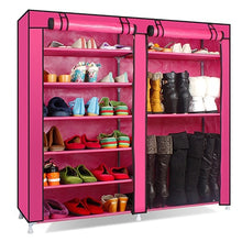 Load image into Gallery viewer, Solid Color Double Rows High Quality Shoes Cabinet Shoes Rack Large Capacity Shoes Storage Organizer Shelves DIY Home Furniture