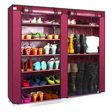 Load image into Gallery viewer, Solid Color Double Rows High Quality Shoes Cabinet Shoes Rack Large Capacity Shoes Storage Organizer Shelves DIY Home Furniture