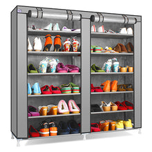 Load image into Gallery viewer, Solid Color Double Rows High Quality Shoes Cabinet Shoes Rack Large Capacity Shoes Storage Organizer Shelves DIY Home Furniture