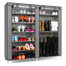 Load image into Gallery viewer, Solid Color Double Rows High Quality Shoes Cabinet Shoes Rack Large Capacity Shoes Storage Organizer Shelves DIY Home Furniture