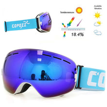 Load image into Gallery viewer, COPOZZ Brand Ski Goggles Men Women Snowboard Goggles Glasses for Skiing UV400 Protection Snow Skiing Glasses Anti-fog Ski Mask