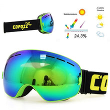 Load image into Gallery viewer, COPOZZ Brand Ski Goggles Men Women Snowboard Goggles Glasses for Skiing UV400 Protection Snow Skiing Glasses Anti-fog Ski Mask