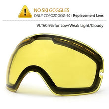 Load image into Gallery viewer, COPOZZ Brand Ski Goggles Men Women Snowboard Goggles Glasses for Skiing UV400 Protection Snow Skiing Glasses Anti-fog Ski Mask