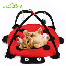 Load image into Gallery viewer, 2 in 1 Cat Pet Toy With Ball And Cat Tent Hammock for Kitten Interactive Play Toys Mouse Game for Kat Cat Teaser Animal Products