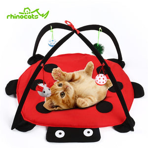 2 in 1 Cat Pet Toy With Ball And Cat Tent Hammock for Kitten Interactive Play Toys Mouse Game for Kat Cat Teaser Animal Products
