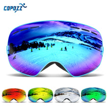 Load image into Gallery viewer, COPOZZ Brand Ski Goggles Men Women Snowboard Goggles Glasses for Skiing UV400 Protection Snow Skiing Glasses Anti-fog Ski Mask