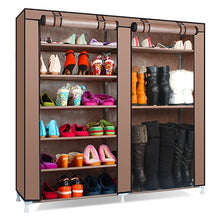 Load image into Gallery viewer, Solid Color Double Rows High Quality Shoes Cabinet Shoes Rack Large Capacity Shoes Storage Organizer Shelves DIY Home Furniture