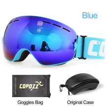 Load image into Gallery viewer, COPOZZ Brand Ski Goggles Men Women Snowboard Goggles Glasses for Skiing UV400 Protection Snow Skiing Glasses Anti-fog Ski Mask