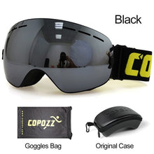 Load image into Gallery viewer, COPOZZ Brand Ski Goggles Men Women Snowboard Goggles Glasses for Skiing UV400 Protection Snow Skiing Glasses Anti-fog Ski Mask