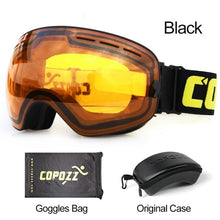 Load image into Gallery viewer, COPOZZ Brand Ski Goggles Men Women Snowboard Goggles Glasses for Skiing UV400 Protection Snow Skiing Glasses Anti-fog Ski Mask
