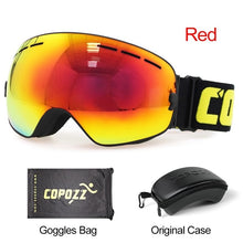 Load image into Gallery viewer, COPOZZ Brand Ski Goggles Men Women Snowboard Goggles Glasses for Skiing UV400 Protection Snow Skiing Glasses Anti-fog Ski Mask