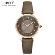 Load image into Gallery viewer, IBSO New Brand Women Watches 2019 Green Genuine Leather Strap Reloj Mujer Luxury Quartz Ladies Watch Women Montre Femme