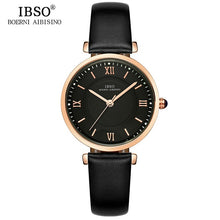 Load image into Gallery viewer, IBSO New Brand Women Watches 2019 Green Genuine Leather Strap Reloj Mujer Luxury Quartz Ladies Watch Women Montre Femme