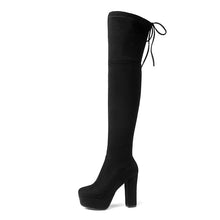 Load image into Gallery viewer, Size 34-43 New 2019 Over the Knee Boots Women Faux Suede Thigh High Boots Platform Stretch Slim Sexy Ladies Women&#39;s Winter Boots