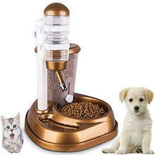 Load image into Gallery viewer, 2 in 1 Automatic Pet Feeder big capacity pet Drinking Fountain Stand Feeder Bottle For Cats Dogs Food Bowl Dispenser Pet Product