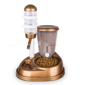 2 in 1 Automatic Pet Feeder big capacity pet Drinking Fountain Stand Feeder Bottle For Cats Dogs Food Bowl Dispenser Pet Product
